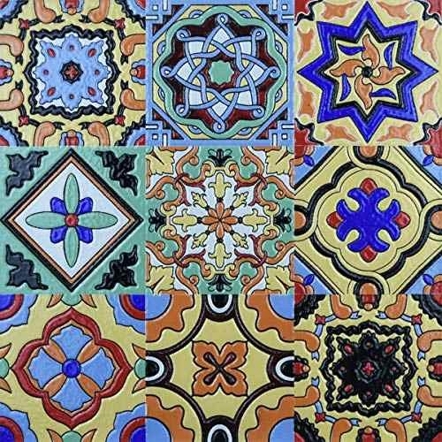 300x300mm low price Spanish Mediterranean flower pattern backsplash digital ceramic Hand Painted Talavera Mexican Tiles