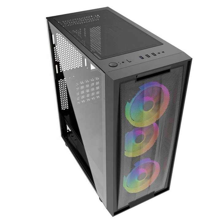 Hot Selling Full Front Mesh EATX Gaming Computer Cases PC Cabinet Casing